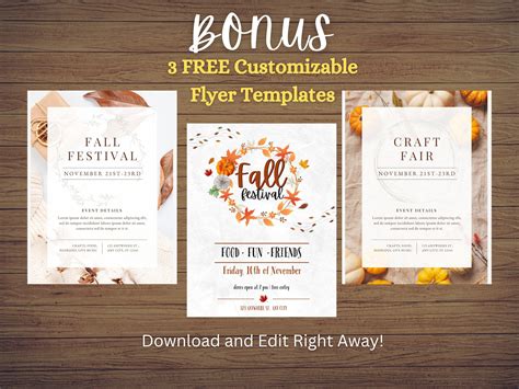 Custom Fall Festival Registration Pdf Instant Download Template Sign Up