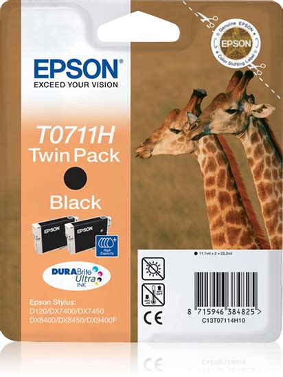 Double Pack Girafe T0711H Encre DURABrite Ultra N HC