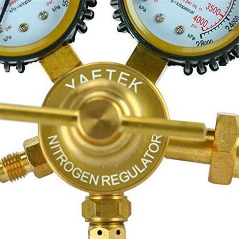 Brass Nitrogen Regulator Double Gauges Psi Delivery Pressure