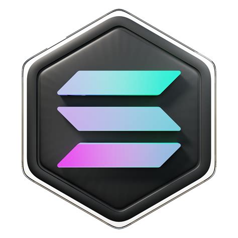 Solana SOL Badge Crypto 3D Rendering 11307364 PNG