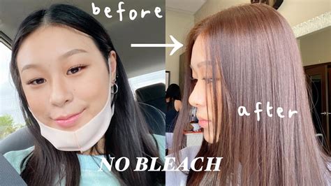 Quarantings Dyeing My Virgin Black Hair Light Brown No Bleach Youtube