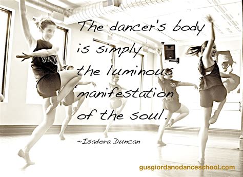 Isadora Duncan Quote Dancers From Gus Giordano Dance School Isadora