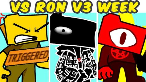 Friday Night Funkin Vs Ron V Full Week Extra Song Fanmade