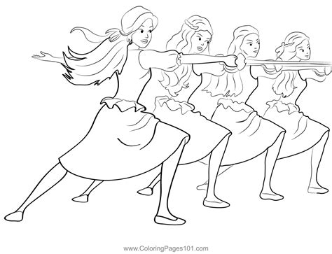 Three Musketeers Barbie Coloring Page for Kids - Free Barbie and the Three Musketeers Printable ...