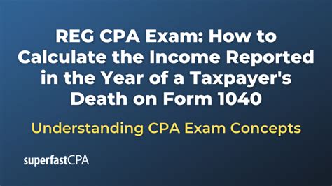 Reg Cpa Exam How To Calculate The Income Reported In The Year Of A