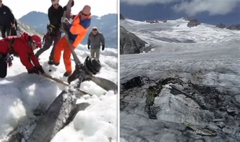 American WWII plane FOUND: Swiss Alps melting in heatwave reveals long ...