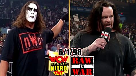 WWF RAW Vs WCW Nitro June 1 1998 Full Breakdown Sting Joins NWo