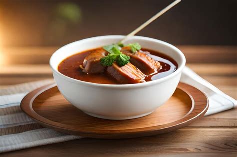 Premium Ai Image Stewed Pork Leg In Gravy Soup