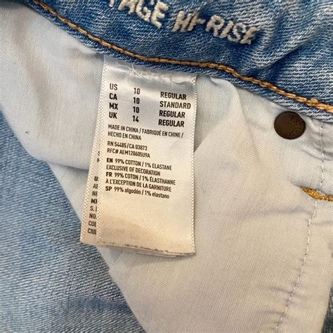 American Eagle High-Rise Jeans Waist: 28.5" Rise:... - Depop