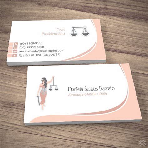 Lawyer Office Office Table Design Lady Justice Visiting Card Design