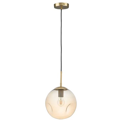 Paddington 1lt Small Pendant Light Amber The Lighting Point