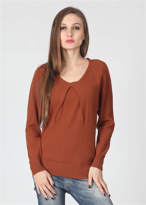 Buy United Colors Of Benetton Solid Round Neck Casual Womens Sweater