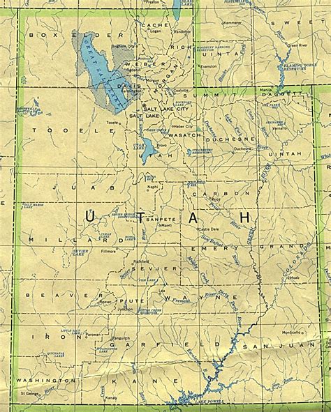 Utah Outline Maps And Map Links