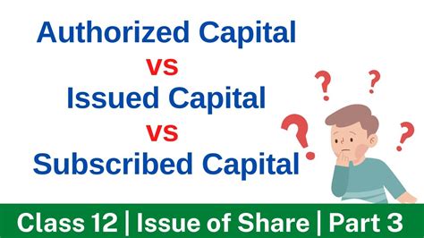 Authorised Capital Issued Capital Subscribed Capital Issue Of