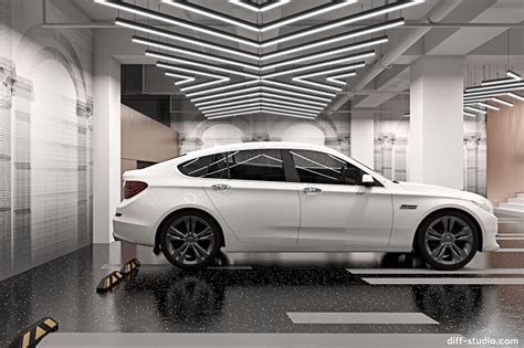 Car garage design. on Behance