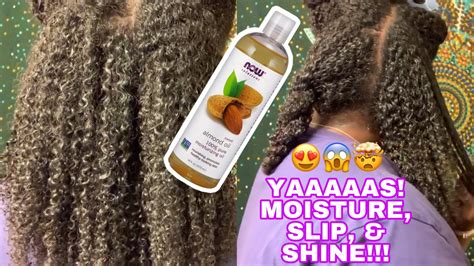 SWEET ALMOND OIL PRE POO TREATMENT FOR NATURAL HAIR GROWTH MOISTURE