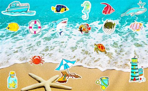 Summer Beach Stickers Ocean Animal Stickers Combo 100 Pcs