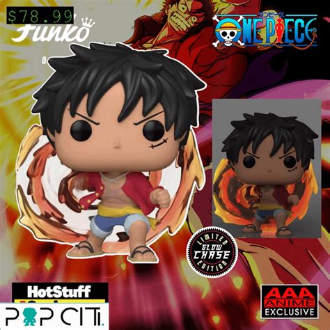 Pop Animation One Piece Red Hawk Luffy W Chase Glow In The Dark