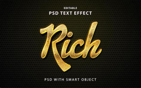 Efeito De Texto D Rico Em Psd Totalmente Edit Vel Psd Premium