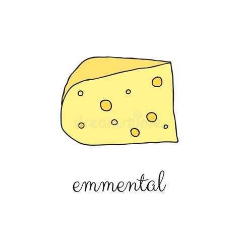 Emmental Cheese Drawing Vector Hand Drawn Food Sketch Engraved