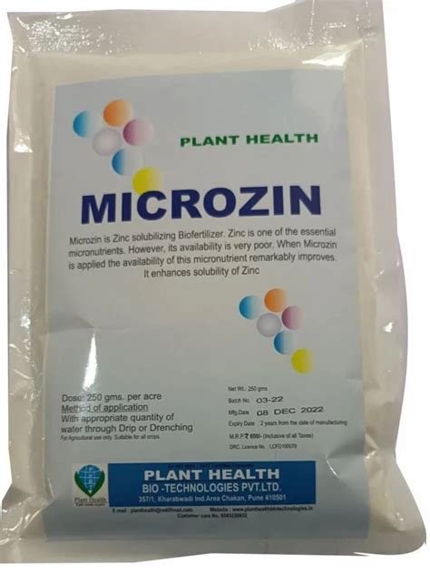 Bio Tech Grade Powder Microzin Bio Fertilizer Packaging Type Packet