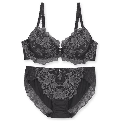 フランデランジェリー fran de lingerie ロマンチックな華ありランジェリーしっかり盛胸安定感 レーシーメイクブラ007 ペア