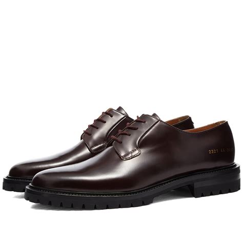 Common Projects Lug Sole Derby Shoe Oxblood End Us