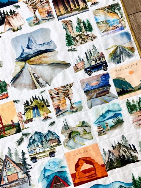 Outdoor Camping Woodland Baby Quilt Wilderness Blanket Etsy