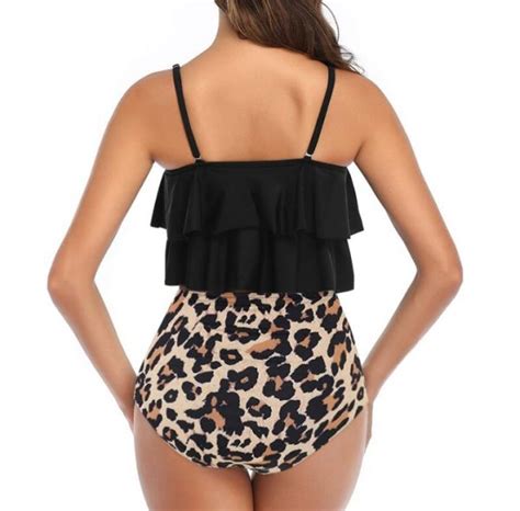 Ruffled High Waisted Bikini Set Ukdreamstore