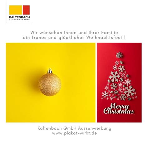 Kaltenbach Aussenwerbung wünscht frohe Weihnachten Kaltenbach GmbH