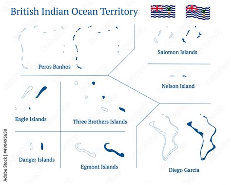 Photo And Art Print British Indian Ocean Territory Map Holthoff