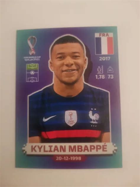 PANINI WORLD CUP Qatar 2022 Kylian Mbappe Francia Oryx Edition Mint EUR