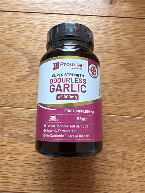 Premium Odourless Garlic Capsules 45 000mg Per Softgel 200 Softgels