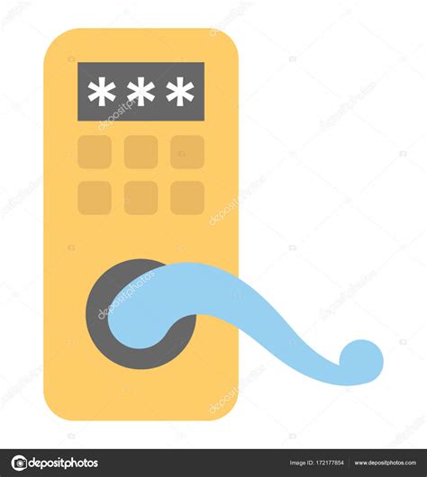 Digital Door Lock Vector Icon Stock Vector Creativestall