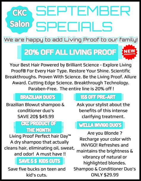 Best Salon September Specials CKC Salon Keratin Bar