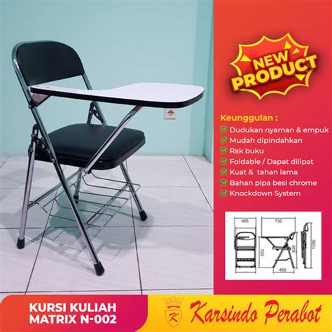 Jual Kursi Kuliah Kursi Meja Lipat Kursi Sekolah Matrix N 002 Kab