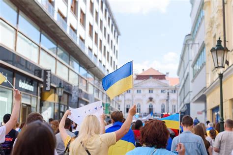 Republika Czeska Praga Działania Wspierające Ukrainę I Wdzięczność