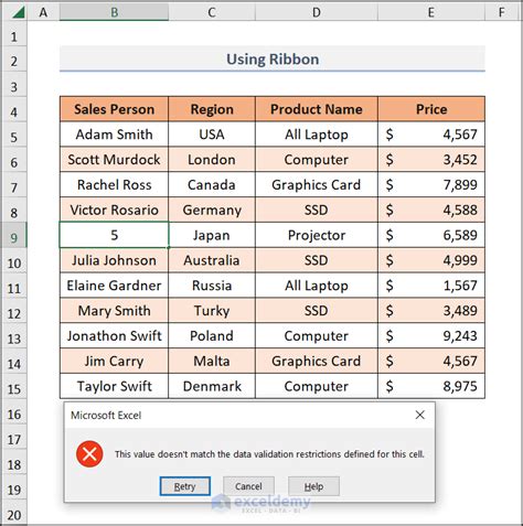 How To Remove Data Validation In Excel 5 Ways Exceldemy