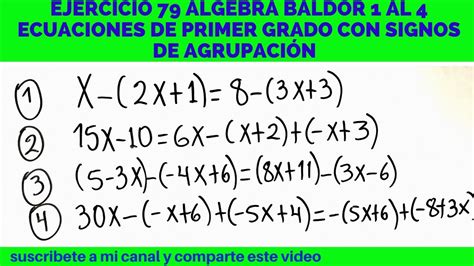 Ecuaciones De Primer Grado Con Signos De Agrupacion Estudiar