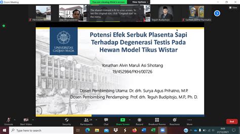 Seminar Hasil Tertutup Mahasiswa Program Studi Magister Sains Veteriner