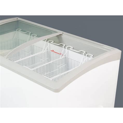 405L Commercial Chest Freezer - Sliding Doors Glass Top Display