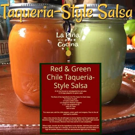 Taqueria Style Salsa Recipes La Pi A En La Cocina Habanero Salsa Red