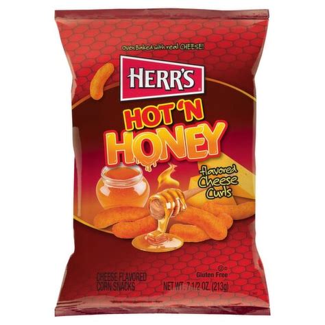Herr S Hot N Honey Cheese Curls Flavored Corn Snacks Oz The
