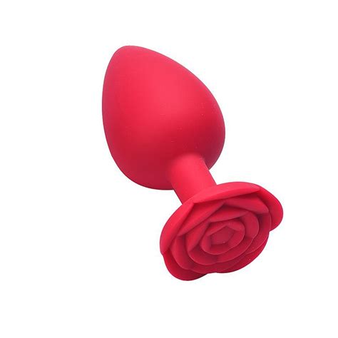 Plug Anal Em Silicone Formato De Rosa Fina Raposa Lingerie