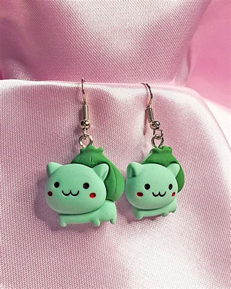 Brinco Bulbasaur Pok Mon Brincos Geek Retro Colors