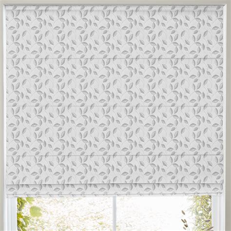 Leaf Vine Made To Measure Roman Blind In Platinum Low Price Delivery