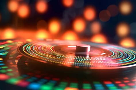 Premium Ai Image A Rapidly Spinning Record Setting The Mood For A