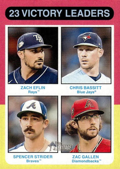 Topps Heritage Victory Leaders Zach Eflin Chris Bassitt