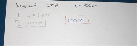 Si la fórmula para hallar la longitud de la circunferencia es igual a 2
