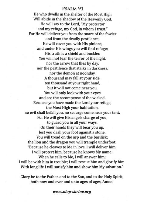 91st Psalm Catholic Version